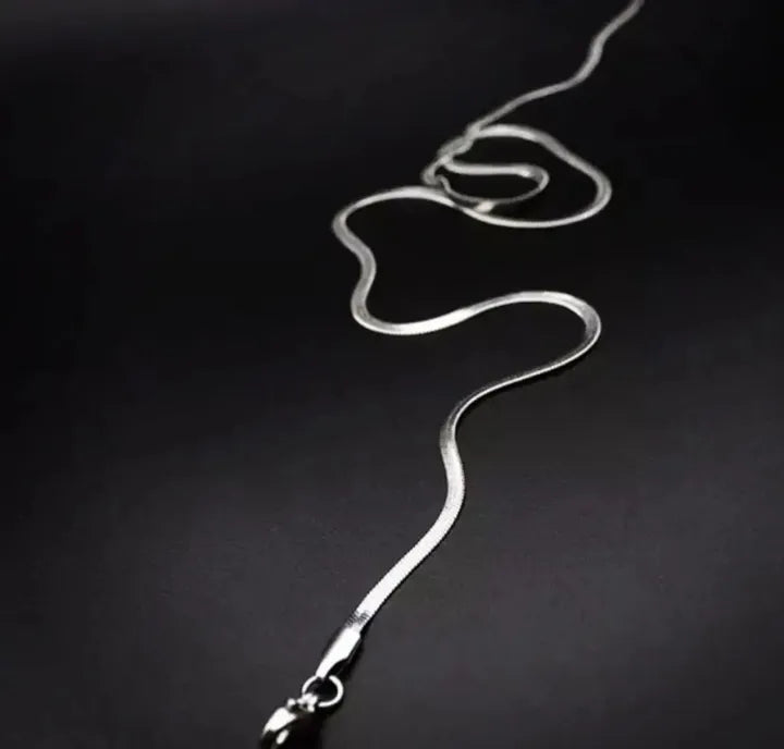 Stainless Steel 3mm Silver Flat Snake Neck Chain