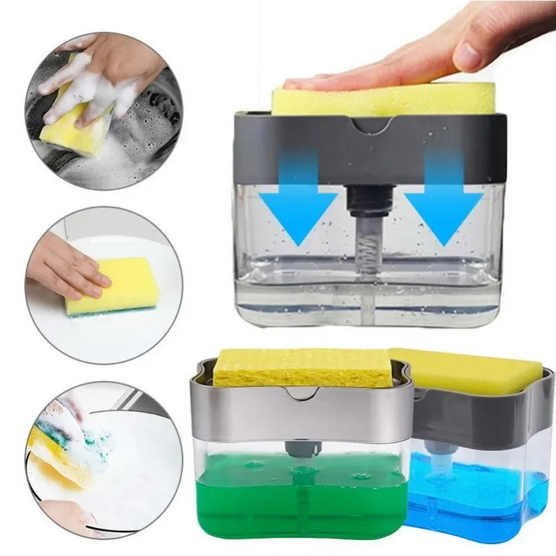 Dish Soap Dispenser for Kitchen,Liquid Soap Dispenser with Sponge