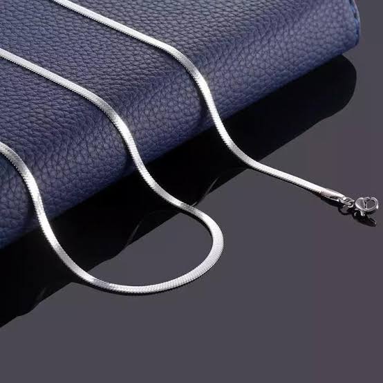 Stainless Steel 3mm Silver Flat Snake Neck Chain