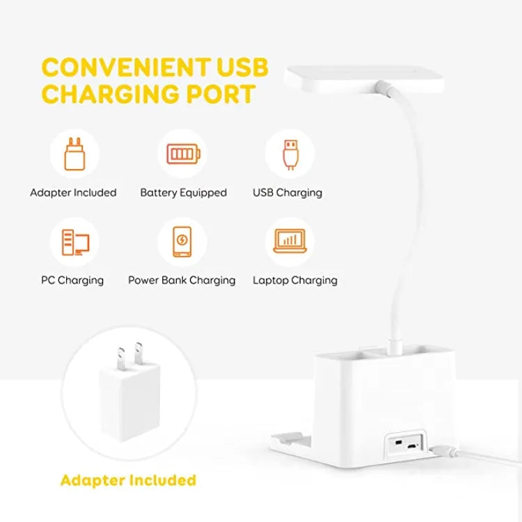 USB RECHARGEABLE LED TABLE LAMP EYE PROTECTION DASK LAMP