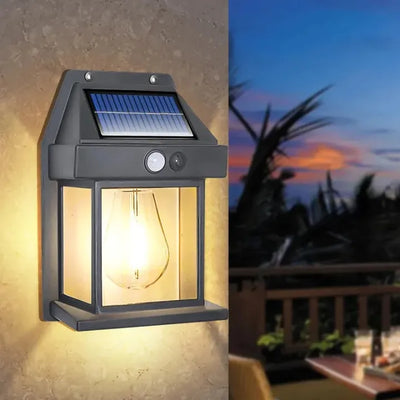 Solar Charge Motion Sensor Solar Waterproof Wall Lamp