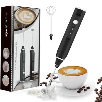 Rechargeable Coffee Beater Egg Beater Milk Shaker Handheld 3-Speed Adjustable Blender