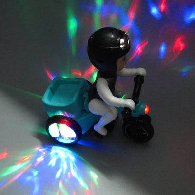 Fun Stunt Tricycle Model Toy Car, 360˚ Degree Rotating Toy Car With LED Light