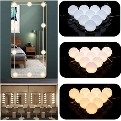 LED Light Makeup Mirror Bulbs Vanity Lights (10 Bulbs)