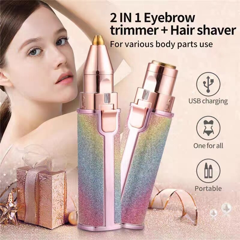 2in1 eyebrow trimmer and hair remover for women