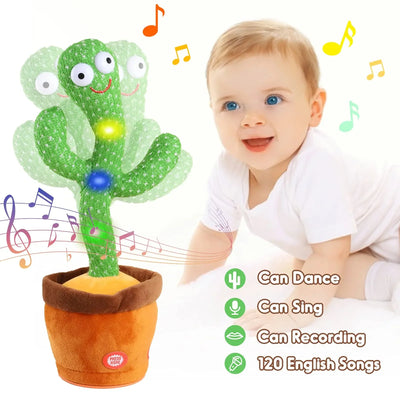 Rechargeable Dancing Cactus Toy with 120 Songs and Voice Repeat Function🌵🎵