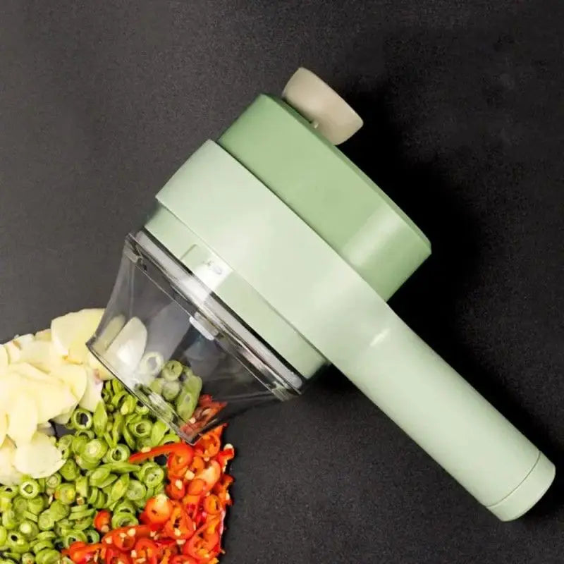 4-in-1 Electric Handheld Vegetable Cutter Multifunctional Food Chopper