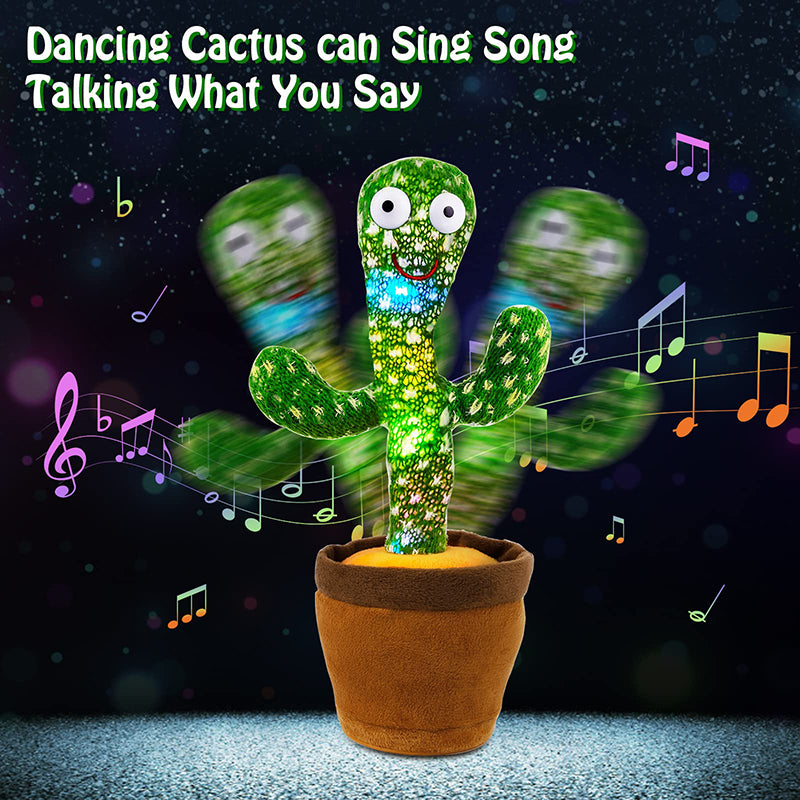 Rechargeable Dancing Cactus Toy with 120 Songs and Voice Repeat Function🌵🎵