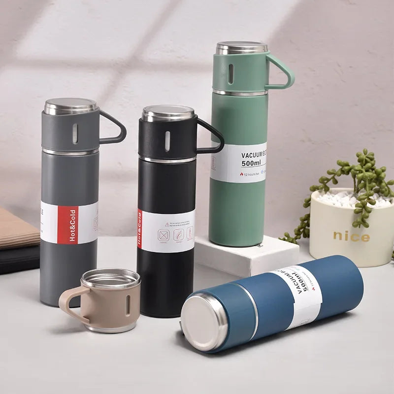 500ML Stainless Steel Vacuum Flask Gift Set