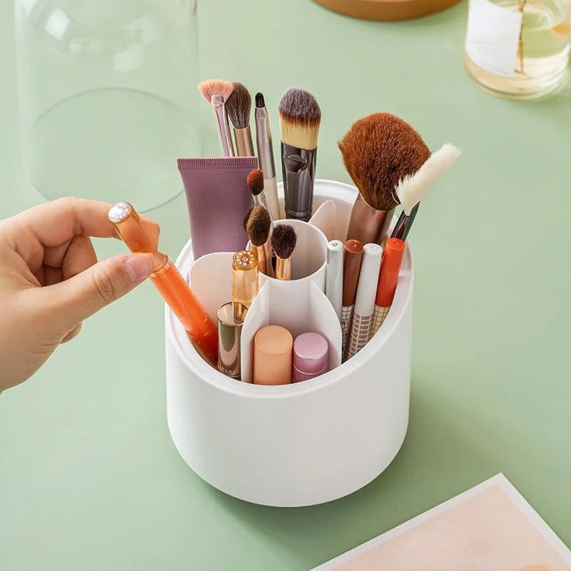 360° Rotating Makeup Brush Holder & Organizer