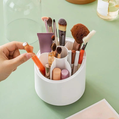 360° Rotating Makeup Brush Holder & Organizer