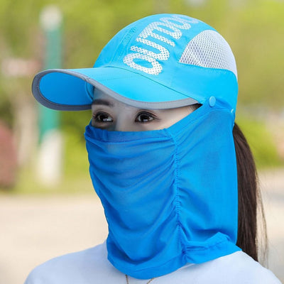 Summer Cap With Detachable Mask