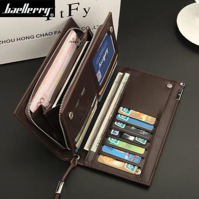 Leather Ballery long wallet for men And Woman Fashion Wallets