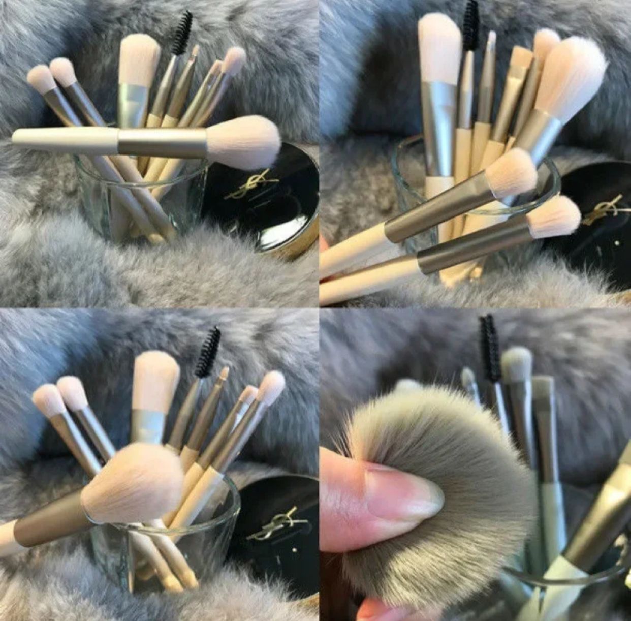 8 Pcs Makeup Brush Set  Pouch Packing