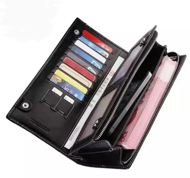 Leather Ballery long wallet for men And Woman Fashion Wallets