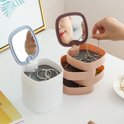 360° Rotating Jewelry Multi-layer Square Storage Organizer